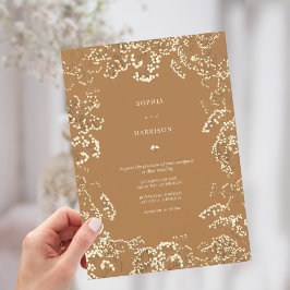 Convites Casamento outono Russo Gypsophila Goldenrod
