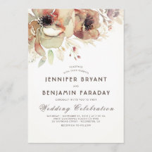 Casamento outono Vintage Floral Watercolor