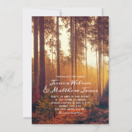 Convites Casamento País das Colunas do Outono da Floresta R