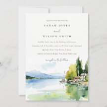 Casamento Paisagem Aquarela Lago de Genebra Suíça
