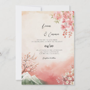 Convites Casamento Paisagem Tradicional Japonesa