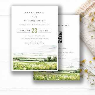 Convites Casamento paisagístico com RSVP