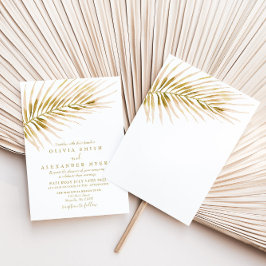 Convites Casamento Palma Dourada Tropical