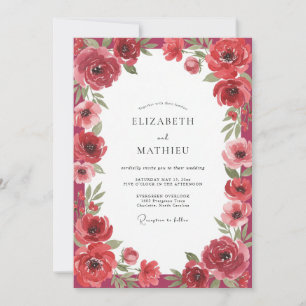 Convites Casamento Papoula Carmesim