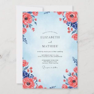 Convites Casamento Papoula Carmesim Azure