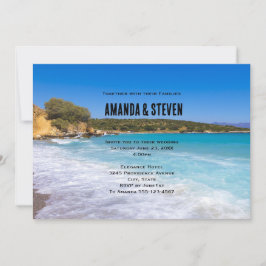 Convites Casamento Paradisíaco em Ilha Tropical de Praia Ex