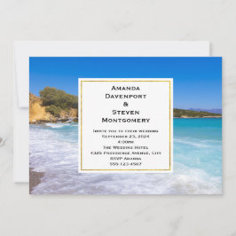 Convites Casamento Paraíso Exótico da Praia na Ilha Tropica