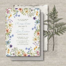 Convites Casamento Pastel Delicate Wildflower