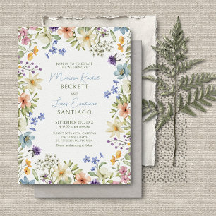 Convites Casamento Pastel Delicate Wildflower