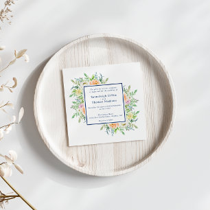 Convites Casamento Pastel Floral Garden Watercolor