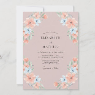 Convites Casamento Pastel Suave Rosa