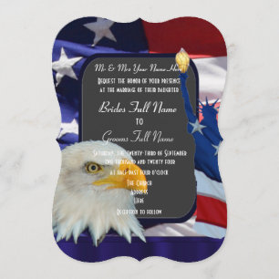 Convites Casamento patriótico americano