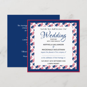 Convites Casamento Patriótico da Praça Personalizada da AMÉ