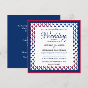 Convites Casamento Patriótico da Praça Personalizada FLAG U