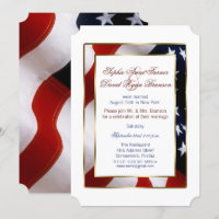 Casamento Patriótico, Elegante EUA Bandeira Noite