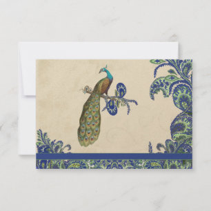 Convites Casamento Pavão Azul e Verde