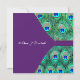 Convites Casamento Pavão Roxo Ameixa