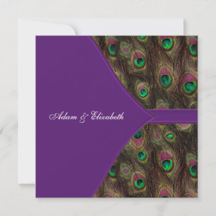 Convites Casamento Pavão Roxo Ameixa
