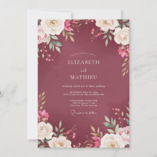 Convites Casamento Peônia Amora