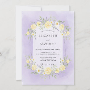 Convites Casamento Peônia Limão Lavanda