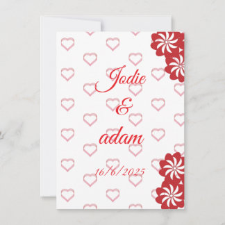 Convites casamento pequenos corações