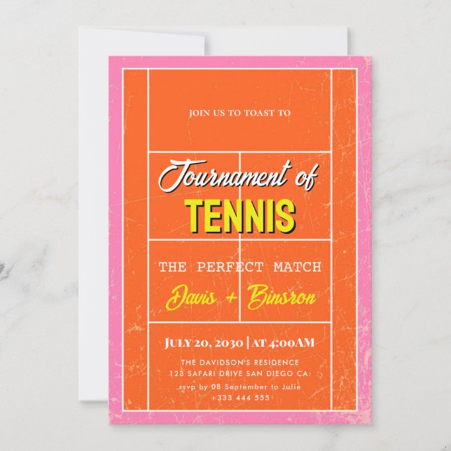 Convites Casamento Perfeito | Tennis Country Club (Frente)