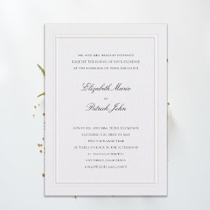 Convites Casamento Pérola em Quadro Clássico Moderno Elevad