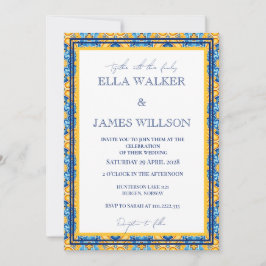 Convites Casamento Personalizado com Azulejo Marroquino Gro