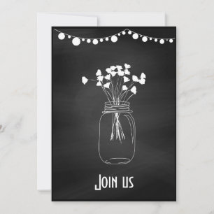 Convites Casamento Personalizado com Quadro Negro Moderno