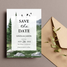 Casamento Personalizado Da Floresta Pine Salve O C