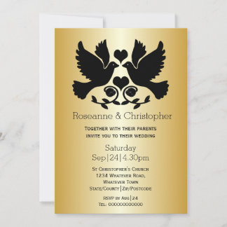 Convites Casamento Personalizado da Porta Colorida Dourada