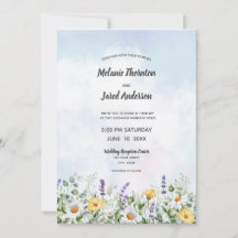 Casamento Personalizado de Aquarela de Flor Silves