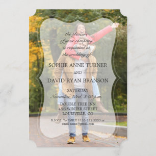 Convites Casamento Personalizado De Caligrafia Elegante