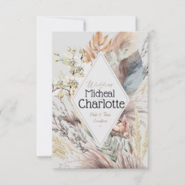 Convites Casamento Personalizado de Estilo Boho