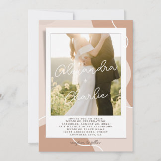 Convites Casamento Personalizado De Foto Do Boho Da Calliog