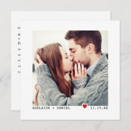 Convites Casamento Personalizado de Fotografia de Tipo Minm