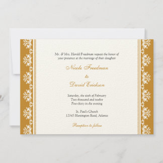 Convites Casamento personalizado de fronteira com o filigre