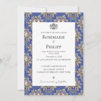 Convites Casamento Personalizado De Maravilha Real Azul