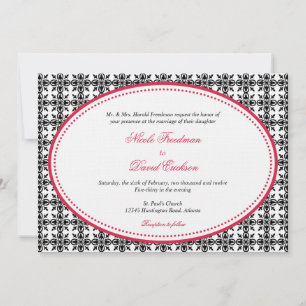 Convites Casamento personalizado de pré-disquete de oval co