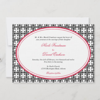 Convites Casamento personalizado de pré-disquete de oval co