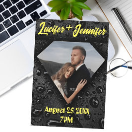 Convites Casamento Personalizado Elegante Moderno do Golden