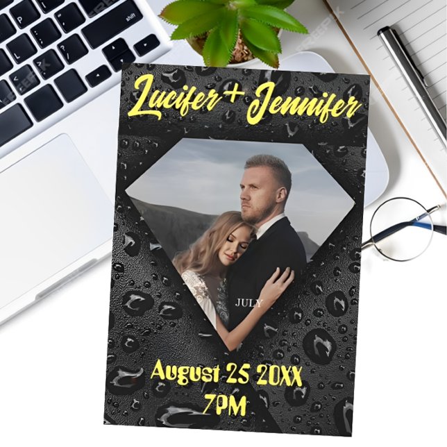 Convites Casamento Personalizado Elegante Moderno do Golden (Criador carregado)