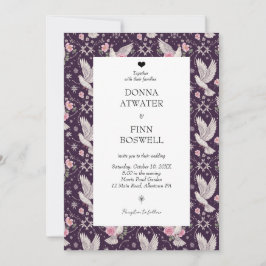 Convites Casamento Personalizado Máximo Romântico Maroon Ún