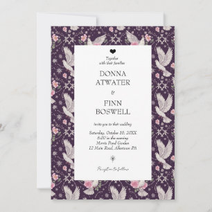 Convites Casamento Personalizado Máximo Romântico Maroon Ún