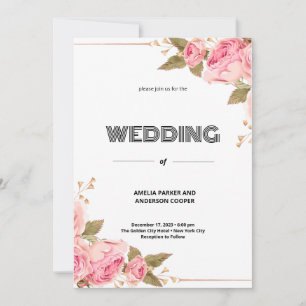 Convites Casamento Personalizado Por Aquarela Floral
