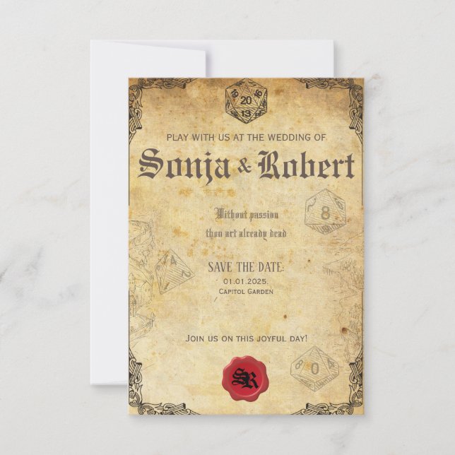 Convites Casamento Personalizável de Fantasia de Jogador de (Frente)