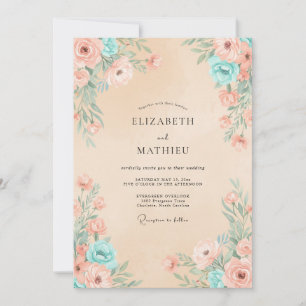 Convites Casamento Pétala Água Champanhe