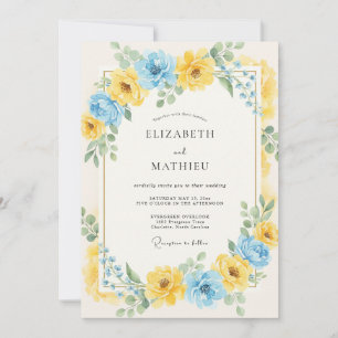 Convites Casamento Pétala Amarela Centáurea