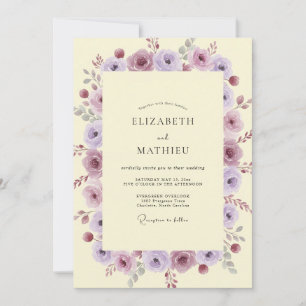 Convites Casamento Pétala Amarela Lavanda