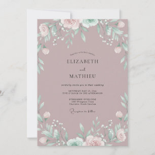 Convites Casamento Pétala Aquarela Bege